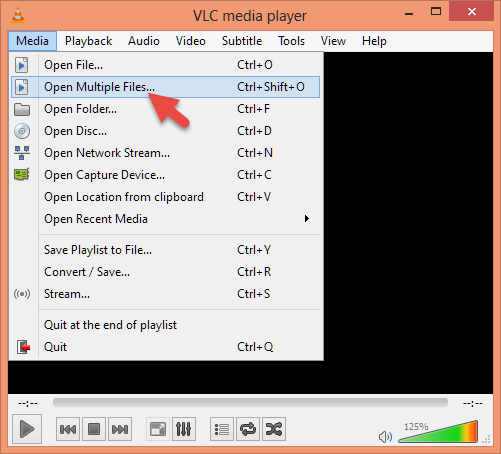 Open Multiple Files in VLC