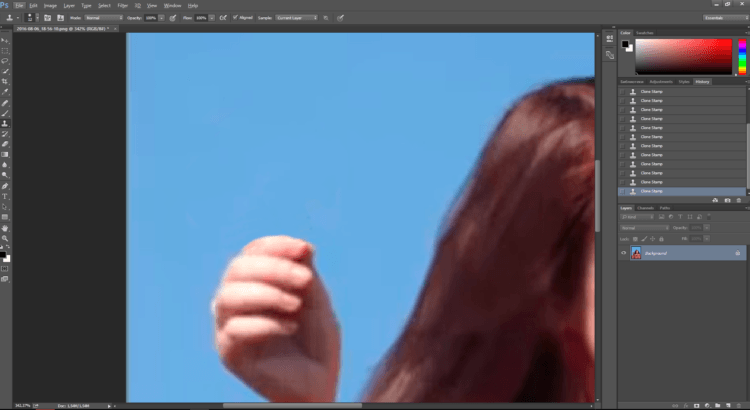 how to use photosweeper to get rid of thumb